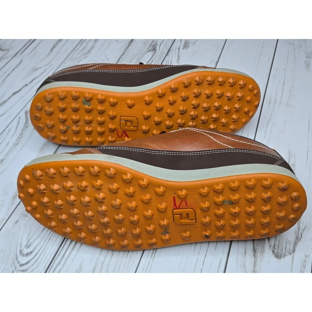 FootJoy Contour Casual Spikeless Brown Leather Golf‎ Men Size 9 M